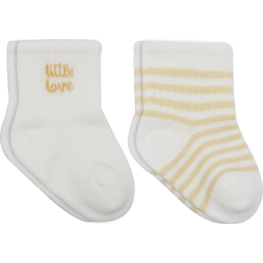Bistyle Little Girl Penye Soket Çorap, 2'li, Ekru, Somon