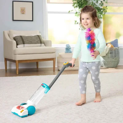 Fisher Price Sesli ve Işıklı Eğlen ve Öğren 2'si 1 Arada Süpürge