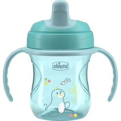 Chicco Yarı Yumuşak Uçlu Alıştırma Bardağı, 6 Ay+, Erkek