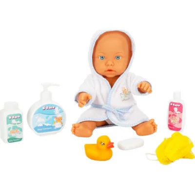 Sunman Bebelou Banyo Zamanı Bebek Seti, 35 cm