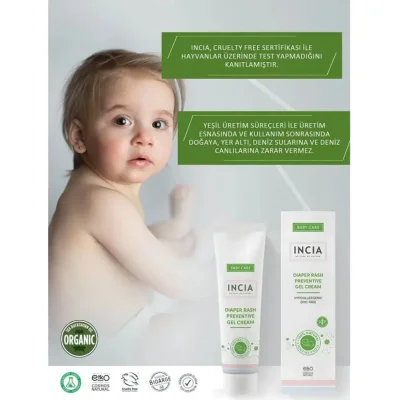 İncia Doğal Pişik Önleyici Jel Krem, 60 ml