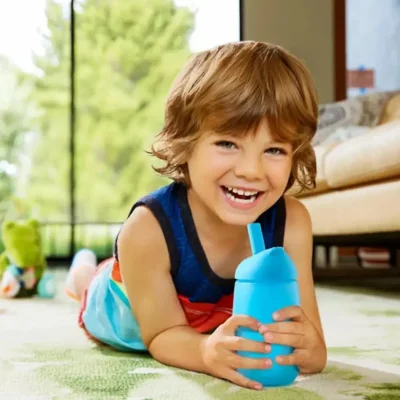 Munchkin Simple Clean Pipetli Alıştırma Bardağı, 12+ Ay, 296 ml, Mavi