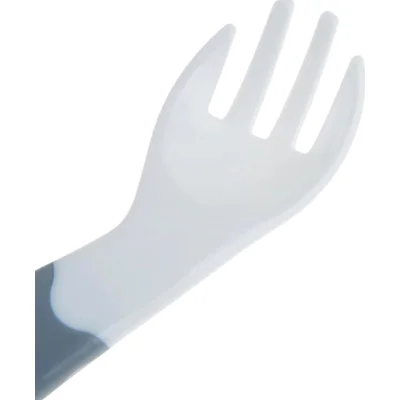 BabyJem Açılı Mama Kaşık Çatal Takımı, Gri