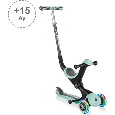 Globber Go Up Deluxe Scooter, Işıklı, Mint Yeşili
