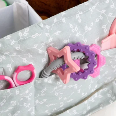 BabyJem Katlamalı Anne & Bebek Organizer, Yeşil, Çiçek