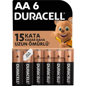 Duracell AA Kalem Pil, 6'lı