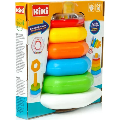 Kiki Renkli Altıgen Halkalar Çıngıraklı AE-1510