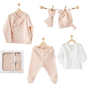 Andywawa Cute Bunnies Be Sking 5 Parça Hastane Çıkışı, Pembe