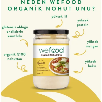 Wefood Glutensiz Organik Nohut Unu, 350 g