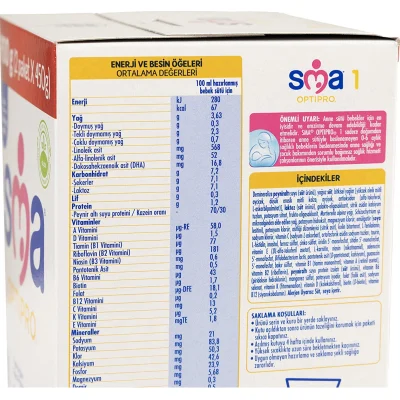 SMA Optipro 1 Probiyotik Bebek Sütü, 0-6 Ay, 400 g
