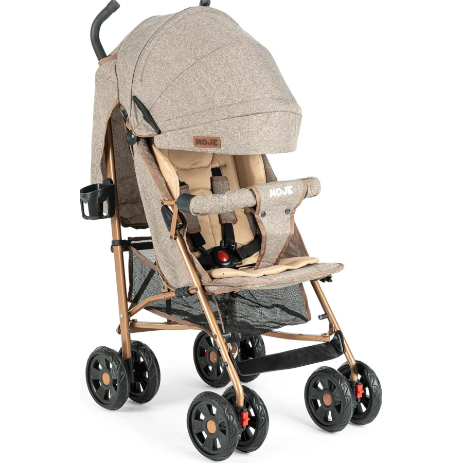 Moje Strong Baston Bebek Arabası, Altın, Kahve