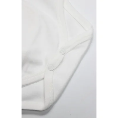 Bistyle Kruvaze Body Yarım Kol Love You Smile Ekru