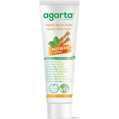 Agarta Doğal Diş Macunu, 100 ml, Misvak Özlü