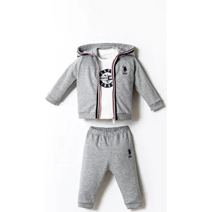 U.S. Polo Takım, 3'lü, Gri, Melanj