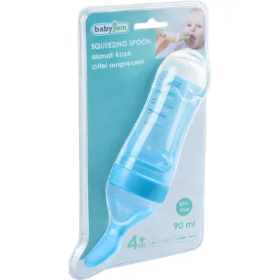 BabyJem Sıkmalı Kaşık, Mavi