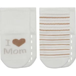 Bistyle Mom Dad Penye Kaymaz Soket Çorap, 2'li, Çember, Mom