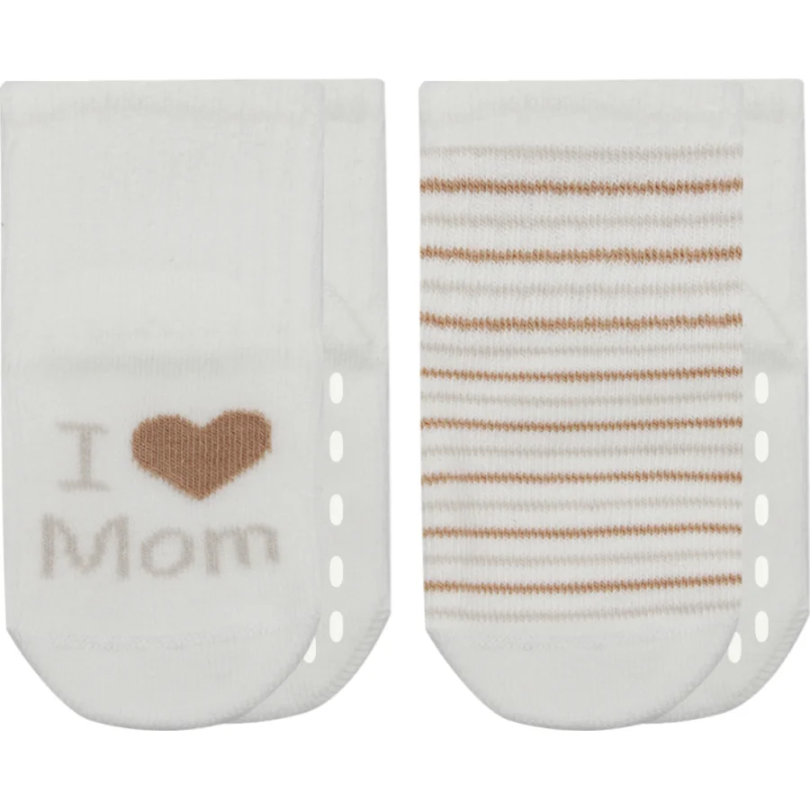 Bistyle Mom Dad Penye Kaymaz Soket Çorap, 2'li, Çember, Mom