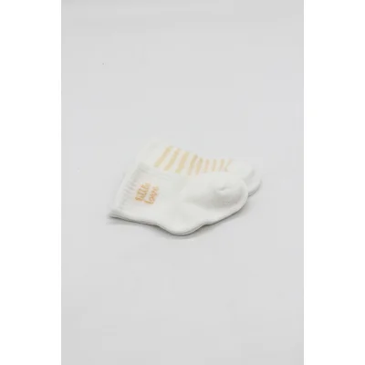 Bistyle Little Girl Penye Soket Çorap, 2'li, Ekru, Somon