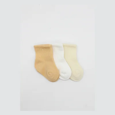 Bistyle Little Love Girl Penye Soket Çorap, 3'lü, Somon