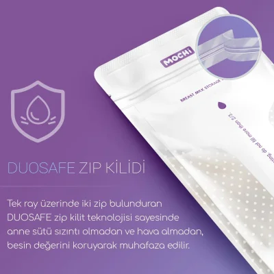 Mochi Anne Sütü Saklama Poşeti, 200 ml, 25 Adet