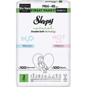 Sleepy Natural Double Soft Bebek Bezi, 2 Beden, 48 Adet