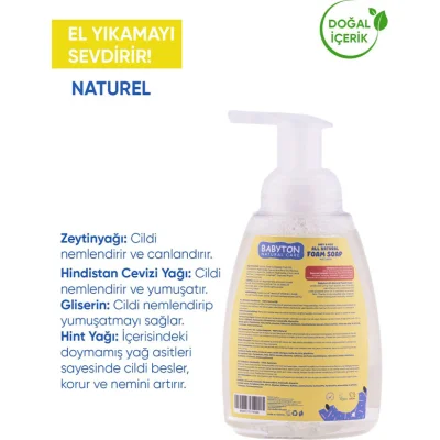 Babyton Çocuklar İçin Doğal Köpük Sabun Naturel