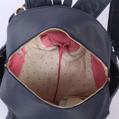 M&Y Dust Deri Anne Bebek Bakım Sırt Çantası, Lacivert