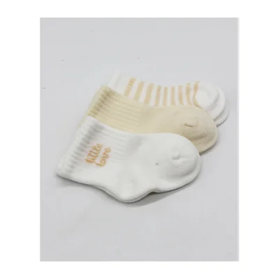 Bistyle Little Love Girl Penye Soket Çorap, 3'lü, Ekru