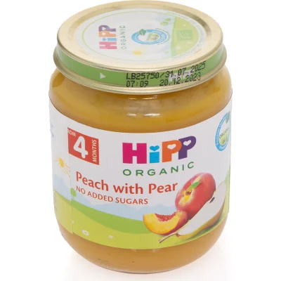 Hipp Organik Armut Şeftali Püresi, 125 g
