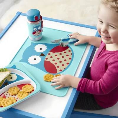 Skip Hop Pipetli Paslanmaz Çelik Suluk, 350 ml, Baykuş