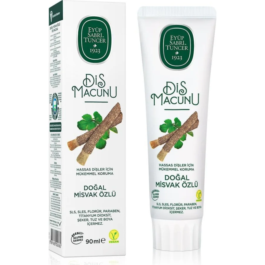 Eyüp Sabri Tuncer Doğal Diş Macunu, 90 g, Misvak Özlü