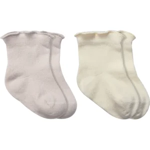 Bistyle Overlok Style Penye Soket Çorap, 2'li, Taş