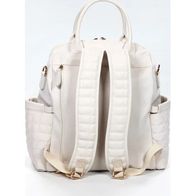 M&Y Kitty Deri Anne Bebek Bakım Sırt Çantası, Krem