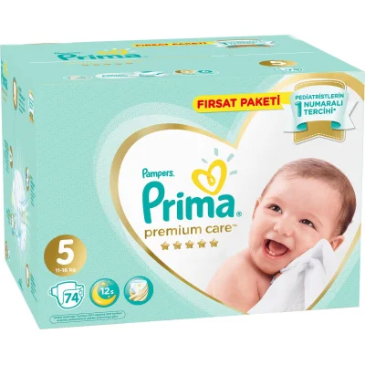 Prima Premium Care Bebek Bezi, 5 Beden, 74 Adet