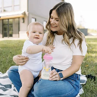 Dr.Brown's Geniş Ağız Anti Kolik Options+ PP Biberon Hediye Seti, Pembe