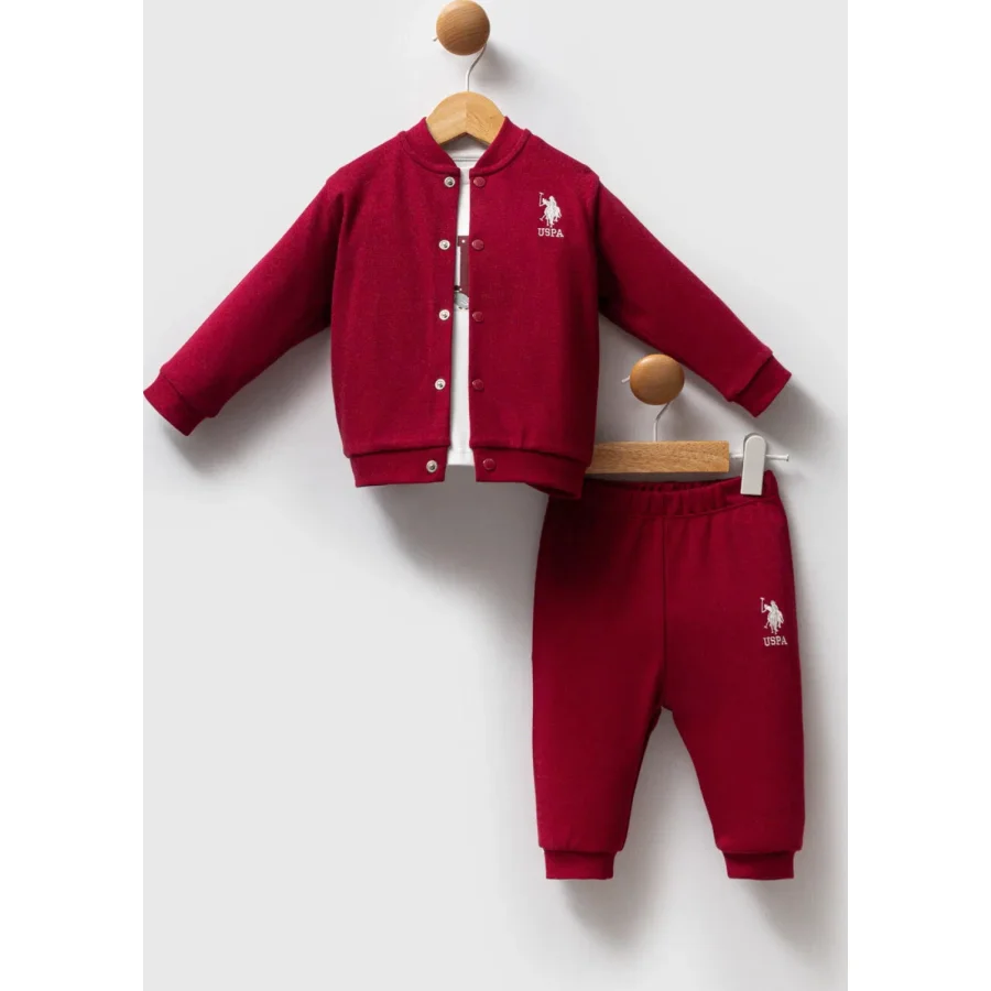 U.S. Polo Assn Takım, 3'lü, Bordo