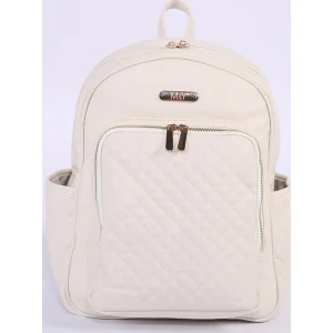 M&Y Dust Deri Anne Bebek Bakım Sırt Çantası, Krem