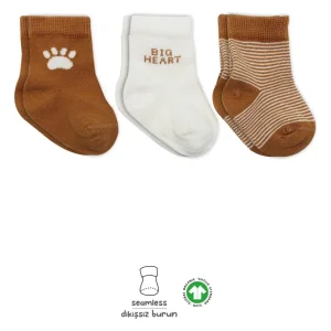 Bistyle Penye Soket Çorap, 3'lü, Hardal