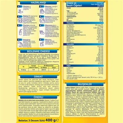 Bebelac 3 Devam Sütü, 400 g