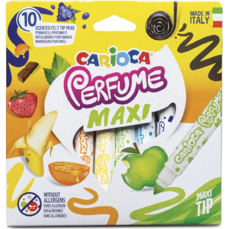 Carioca Kokulu Jumbo Keçeli Boya Kalemi, 10'lu