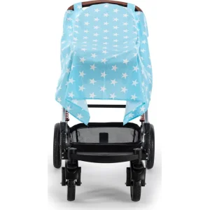 Moje Poplin Puset Bebek Arabası Örtüsü, Mavi, Yıldız