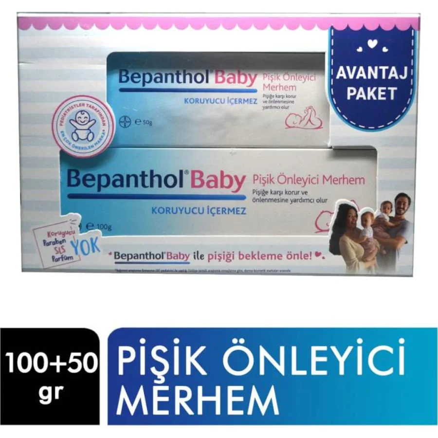 Bepanthol Baby Pişik Kremi Avantaj Paketi, 100 g, + 50 g