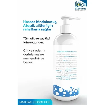Babyton Bebekler ve Çocuklar İçin Atopik Şampuan, 400 ml