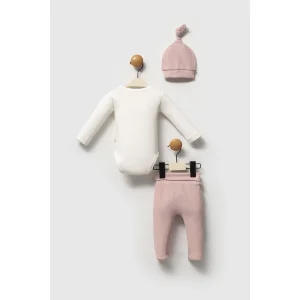 Moi Noi Şapkalı Badi Pantolon Takım MNB5345 Mürdüm