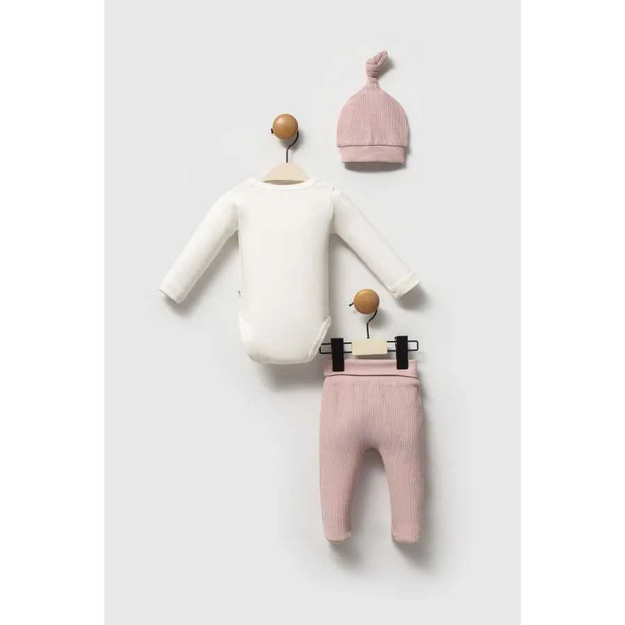 Moi Noi Şapkalı Badi Pantolon Takım MNB5345 Mürdüm