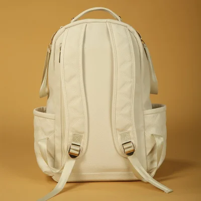 M&Y Oeste Deri Anne Bebek Bakım Sırt Çantası, Krem