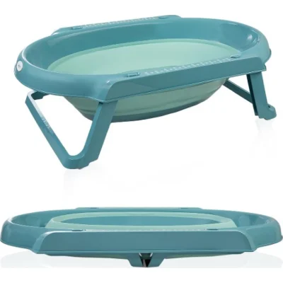 BabyJem Katlanır Banyo Küvet Seti, 5'li, Turkuaz