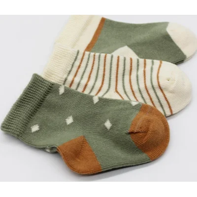 Bistyle Penye Kız Soket Çorap, 3'lü, Nil