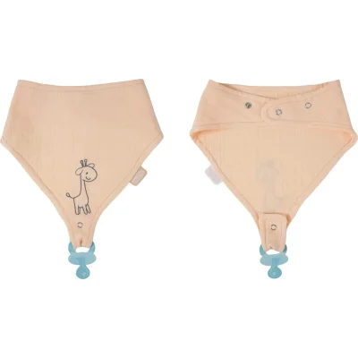 BabyJem Emzik Askılı Müslin Önlük, Somon