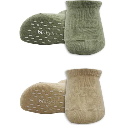 Bistyle Sneakers Kaymaz Colours Penye Çorap, 2'li, Nil, Bej